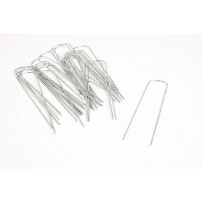 دبابيس المناظر الطبيعية (50 قطعة) - دبابيس سياج مجلفنة شديدة التحمل مضادة للصدأ لنسيج حاجز الأعشاب، غطاء أرضي، أنابيب الري، 13 مقياس، 50 قطعة in Kuwait