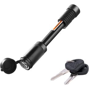 أقفال وصلة المقطورة، قفل وصلة مع قطر 5/8 بوصة ودبوس طويل 4 بوصة يناسب الفئة III IV V 2 بوصة 2-1/2 بوصة، 3 بوصة و3-1/2 بوصة، دبوس وصلة ربط مع حلقات دائرية مضادة للخشخشة لقارب شاحنة المقطورة (عبوة واحدة) in Kuwait