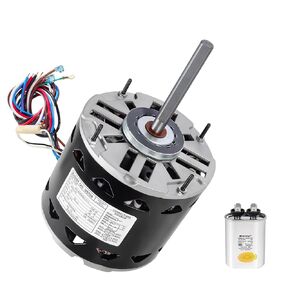 محرك منفاخ DL1056 1/2 حصان 1075 دورة في الدقيقة 3 سرعات 115 فولت 8 أمبير 48 إطار كم محمل، متوافق مع A.O.Smith DL1056 GE 3587 Fasco D701 Emerson Century Dayton (يتضمن مكثف) in Kuwait