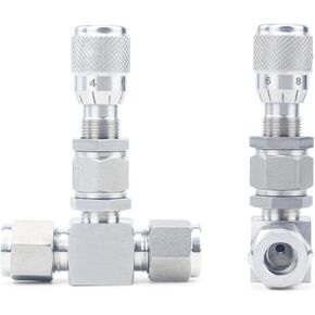Fit 3/6/8/10/12mm 1/2" OD Tube Compression 304 Stainless Steel Valve Flow Regulating Metering(Straight Type,6mm) in Kuwait