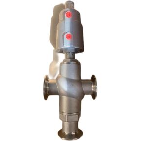 1PCS DN15/20/25/32/40/50 Three-Way clamp 1/4" 3/8" 1/2" 3/4" 1" BSPT Three-Way 3-Way 304 Stainless Steel Pneumatic Angle seat Valve(Thread,3/4") in Kuwait