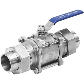 1PCS 1/2" 3/4" 1" 1-1/4" 1-1/2" 2" Three-Piece Double Outer Wire Welded Sleeve Ball Valve Three-Piece Ball Valve Welded Ball Valve(3/4") in Kuwait