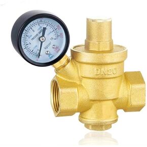 DN15 Brass Water Pressure Regulator Valves with Pressure Gauge Pressure Maintaining Valve Pressure Reducing Valve(Valve with Gauge) in Kuwait