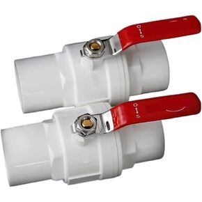 1PCS red Anti-Slip Handle PVC Ball Valve 20mm to 110mm Inner Diameter 2-Way Sliding end Water Cut-Off Flow Control Valve(Inner Diameter_90MM) in Kuwait