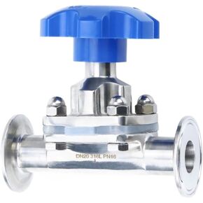 1-1/4" Pipe OD 19mm 25mm 32mm DN20 Stainless Steel 316L Diaphragm Valve 1.5" Tri-Clamp Ferrule OD 50.5mm(1/2" x Ferrule 50.5,White Handle) in Kuwait