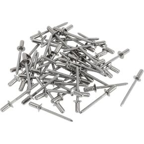 Countersunk Head Closed Sealing Rivets 4mm Grip Diameter 10mm Grip Length 8mm Flange Diameter Stainless Steel Silver Tone 50 Pcs in Kuwait