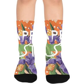 Modern Easter Art Orange Hiking Socks - Toddler Boys & Girls Warm Thick Thermal Winter Crew Socks for School, Daily Wear & Outdoor Activities in Kuwait