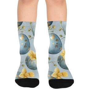 Gilded Spring Bloom Flower Hiking Socks - Toddler Boys & Girls Warm Thick Thermal Winter Crew Socks for School, Daily Wear & Outdoor Activities in Kuwait