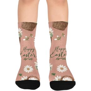 Charming Easter Art Hiking Socks - Toddler Boys & Girls Warm Thick Thermal Winter Crew Socks for School, Daily Wear & Outdoor Activities in Kuwait
