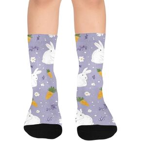 جوارب Bunnies Carrot Bloom للمشي لمسافات طويلة - جوارب شتوية حرارية سميكة دافئة للأولاد والبنات للمدرسة، والارتداء اليومي والأنشطة الخارجية in Kuwait
