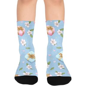 Pastel Gift Garden Blue Hiking Socks - Toddler Boys & Girls Warm Thick Thermal Winter Crew Socks for School, Daily Wear & Outdoor Activities in Kuwait