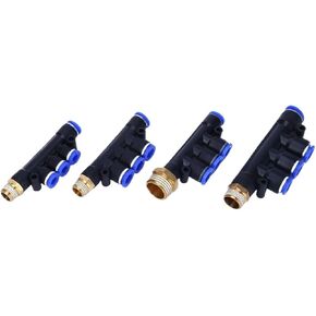 Pneumatic pipe quick plug connector PKB threaded five-way pneumatic connector PU trachea connector trachea hose connector(6-01) in Saudi Arabia