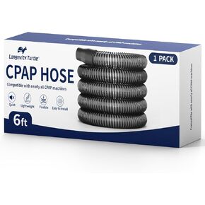 عبوة واحدة من خرطوم CPAP، أنابيب CPAP عالمية بطول 6 أقدام (72 بوصة) - أنبوب CPAP قياسي مقاس 22 مم متوافق مع معظم أجهزة CPAP، - لوازم وملحقات CPAP مرنة وخفيفة الوزن ومتينة، باللون الأسود in Kuwait