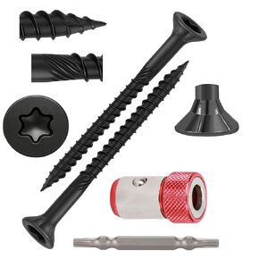 براغي خشبية صفراء #6 × 1-1/2 بوصة براغي سطح محرك توركس ستار برأس مسطح M3.5 × 40 غاطسة T10 قطع خيط ذاتي التنصت 100 قطعة من الفولاذ الكربوني المجلفن (100 قطعة/صندوق صغير أصفر) in Kuwait