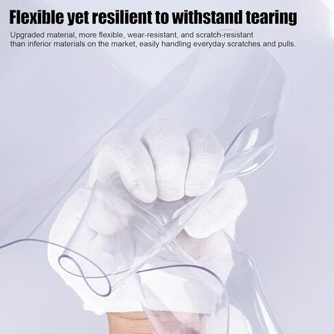 Clear PVC Strip Curtain for Freezer & Warehouse Doors, Soft Vinyl Door Flap, Weatherproof Replacement Curtain, 180x190cm, Commercial Use, Winter Insulation in Saudi Arabia
