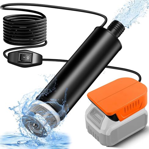 مضخة مياه غاطسة لاسلكية لبطارية Dewalt 20V/60V MAX، مضخة نقل المرافق المحمولة 635GPH، أداة فقط للحديقة والبركة والمركبات الترفيهية والتخييم وتصريف موقع العمل. in Kuwait