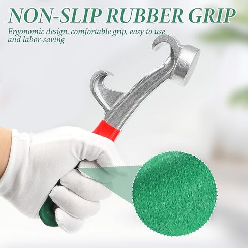 أداة فتاحة دلو سعة 5 جالون، 8.27 بوصة مع مقبض مطاطي غير قابل للانزلاق ومفتاح ربط غطاء دلو طلاء من الألومنيوم، أداة إزالة سطل غطاء فتاحة العلب المعدنية للمنزل الصناعي in Kuwait