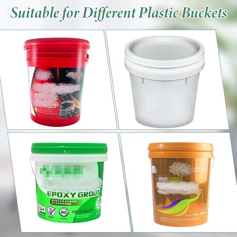 أداة فتاحة دلو سعة 5 جالون، 8.27 بوصة مع مقبض مطاطي غير قابل للانزلاق ومفتاح ربط غطاء دلو طلاء من الألومنيوم، أداة إزالة سطل غطاء فتاحة العلب المعدنية للمنزل الصناعي in Kuwait