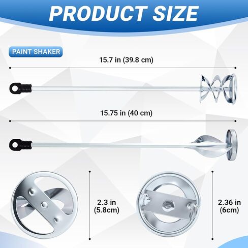 مجموعة MorningRo المكونة من 2 خلاط طلاء لمرفق مثقاب خلاط الطلاء المثقاب ومجاديف خلط 15.7 بوصة ومكره خلط 2.3 بوصة، مزيج من 1 إلى 3 جالون من الطلاء والراتنج والخرسانة والمزيد in Kuwait