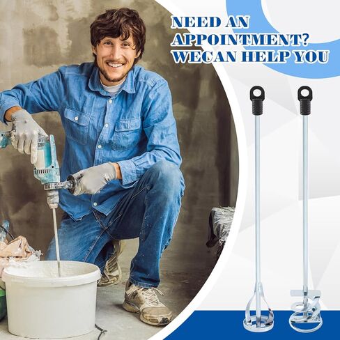 مجموعة MorningRo المكونة من 2 خلاط طلاء لمرفق مثقاب خلاط الطلاء المثقاب ومجاديف خلط 15.7 بوصة ومكره خلط 2.3 بوصة، مزيج من 1 إلى 3 جالون من الطلاء والراتنج والخرسانة والمزيد in Kuwait