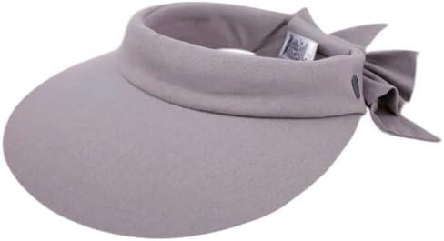 Visor Women Summer Cotton/Linen/Straw Solid Color Color Bow Bow مع 50 UPF-UV Sun Protection in Saudi Arabia