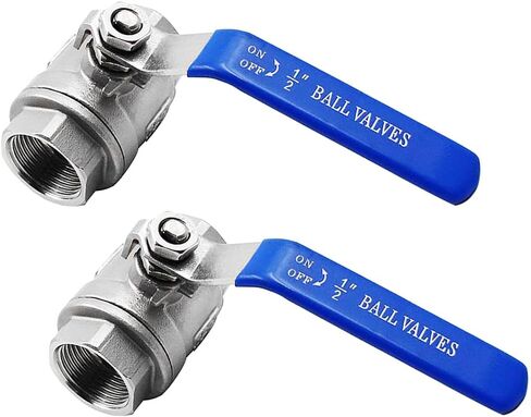 Beduan 2 Pcs Stainless Ball Valve 3/4" NPT Female Full Port 304 Stainless Steel Shut Off Valve for Water Air Oil Gas Fuel (1000 PSI) in Saudi Arabia