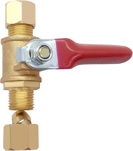 Joywayus النحاس صمام الكرة إيقاف 3/8 "ضغط × 3/8" ضغط في اتجاهين خرطوم صمام المناسب (حزمة من 2) in Saudi Arabia
