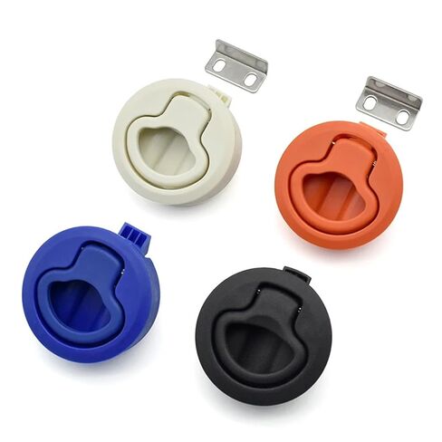 XK246-61 Unlock Plastic Black Red Blue White Circular Pull Ring Lock 1Pcs(XK246-61W) in Saudi Arabia