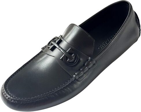 Grazioso المتسكعون السائقين السائقين من جلد العجل الأسود لباس moccasin (سلفاتور in Kuwait