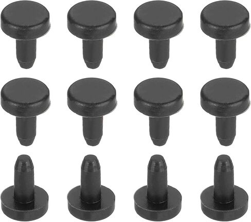 uxcell 35Pcs Silicone Hole Plug 14mm, Black High Temp t Type Rubber Stoppers for 13-13.8mm Hole, Solid Waterproof Button Hole End Covers for Powder Coating, Sealing Plugs, Pipe Holes in Saudi Arabia