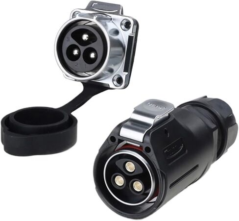 Locking wire LP28 waterproof aviation 2 core 3 core 50A current power fast charging socket(2 core flange reverse installation) in Saudi Arabia