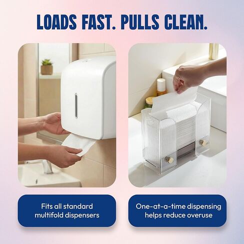 Multifold Paper Towels Bulk - 12 Pack Case, 250 Sheets/Pack (3,000 Total), Highly Absorbent Recycled Disposable Hand Towels for Bathrooms, Dispensers, Restaurants & Offices, Made in USA in Kuwait