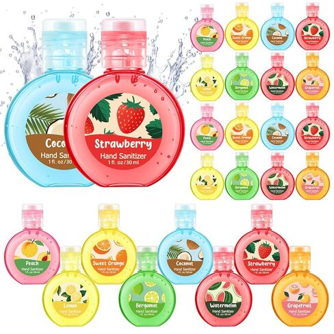 Frienda 24 Pack Thank You Mini Hand Sanitizer Bulk 1oz Travel Size Hand Sanitizer Gel Daily Mini Motivational Gifts for Team Coworkers Staff Admins Teacher Employee Appreciation Day Party Favors in Saudi Arabia