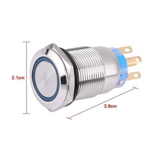 Keenso Push Button Switch, LED Latching Switch, 12V 19mm Self Locking On Off Switch for Cars, Motorcycles, Industrial Equipment, Home Automation, DIY Projects, Robotics, Electric Tools in Saudi Arabia