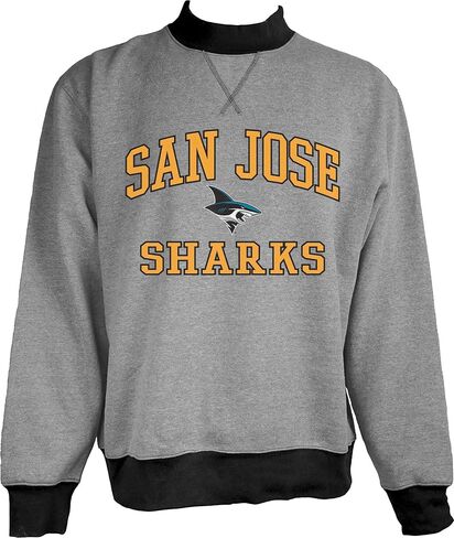 Blue 84 NHL Officially Licensed Mock Crewneck Sweatshirt Twill Embroidery in Saudi Arabia