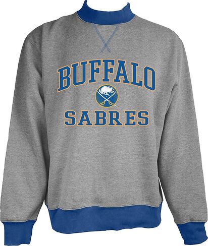 Blue 84 NHL Officially Licensed Mock Crewneck Sweatshirt Twill Embroidery in Saudi Arabia