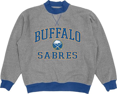 Blue 84 NHL Officially Licensed Mock Crewneck Sweatshirt Twill Embroidery in Saudi Arabia