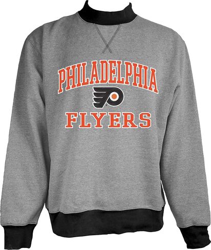 Blue 84 NHL Officially Licensed Mock Crewneck Sweatshirt Twill Embroidery in Saudi Arabia