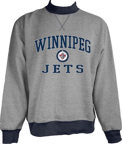Blue 84 NHL Officially Licensed Mock Crewneck Sweatshirt Twill Embroidery in Saudi Arabia