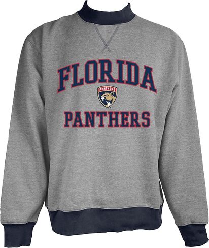 Blue 84 NHL Officially Licensed Mock Crewneck Sweatshirt Twill Embroidery in Saudi Arabia