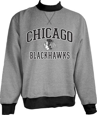 Blue 84 NHL Officially Licensed Mock Crewneck Sweatshirt Twill Embroidery in Saudi Arabia