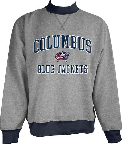Blue 84 NHL Officially Licensed Mock Crewneck Sweatshirt Twill Embroidery in Saudi Arabia