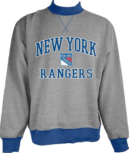 Blue 84 NHL Officially Licensed Mock Crewneck Sweatshirt Twill Embroidery in Saudi Arabia