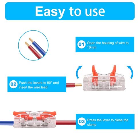 39pcs Conductor Compact Connectors Lever Connectors Nuts, Electrical Wire Terminals for Any Circuit Inline Splices 28-12 AWG (SPL-1) 3 Colors in Saudi Arabia
