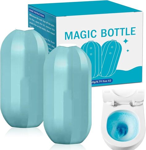 قطعتان من منظف المراحيض، منظفات المراحيض كريزي برو، نسخة مطورة، منظف المراحيض الأوتوماتيكي الأزرق الذي يدوم طويلاً، يجعله يبدو جديدًا in Kuwait