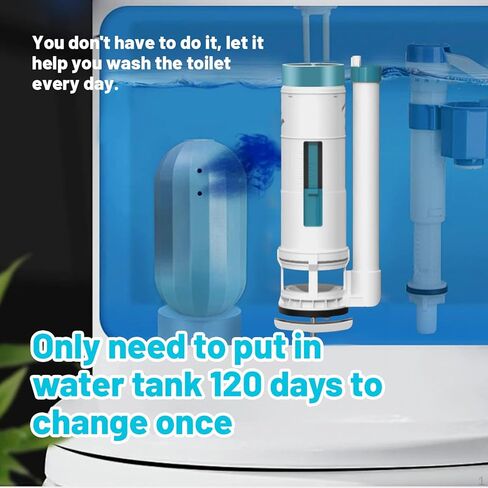 قطعتان من منظف المراحيض، منظفات المراحيض كريزي برو، نسخة مطورة، منظف المراحيض الأوتوماتيكي الأزرق الذي يدوم طويلاً، يجعله يبدو جديدًا in Kuwait
