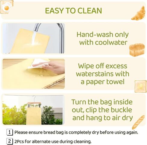 2 Pack XL Beeswax Bread Bags with Zipper Seal – Reusable Cotton Linen Waxed Bread Bags for Homemade Bread, Sourdough Storage, Eco-Friendly Bees Wax Bag Alternative to Plastic (2Pack) in Saudi Arabia