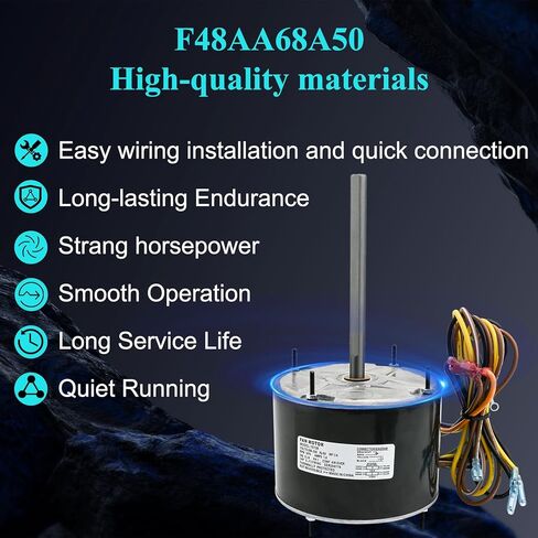 10728 استبدال محرك المكثف للمريخ 10733، A.O. Smith FSE1026S، Fasco D909/ D749، Genteq 3728، Diversitech-WG840728، W51-14CJA1-02 إلخ، 1/4 حصان، 1075 دورة في الدقيقة، 208-230 فولت، سرعة واحدة، ضمان لمدة عام in Kuwait