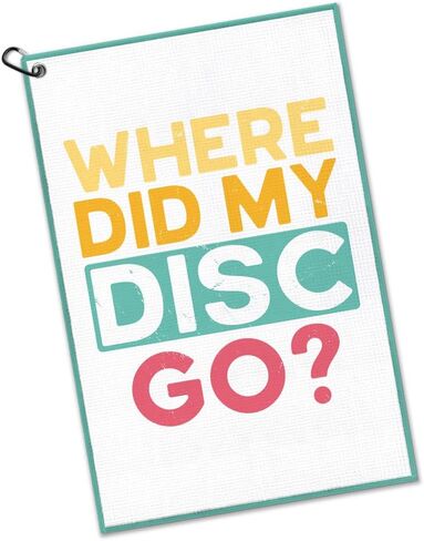 Where Did My Disc Go Golf Towel with Clip, Funny Golf Bag Accessories for Men, Golfing Accessories for Women Men, Birthday Retirement Gifts for Golfer Sport Lover, Golfing Gifts for Mom Dad in Saudi Arabia