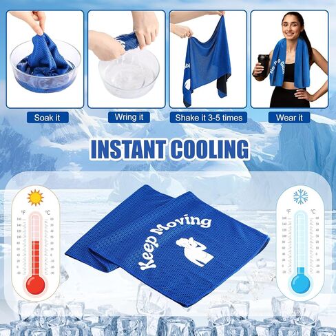 HunnmingRe 30 Pack Cooling Towels Bulk 40" x 12", Soft Quick Dry Microfiber Sweat Rag for Neck and Face, Inspirational Towel Gift for Football Team Workout, Swimming, Gym, Running, Yoga and Sports in Saudi Arabia